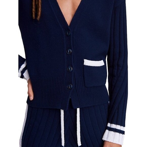 Nwt Rag & Bone | Serena V-Neck Cardigan In Navy - Picture 4 of 12